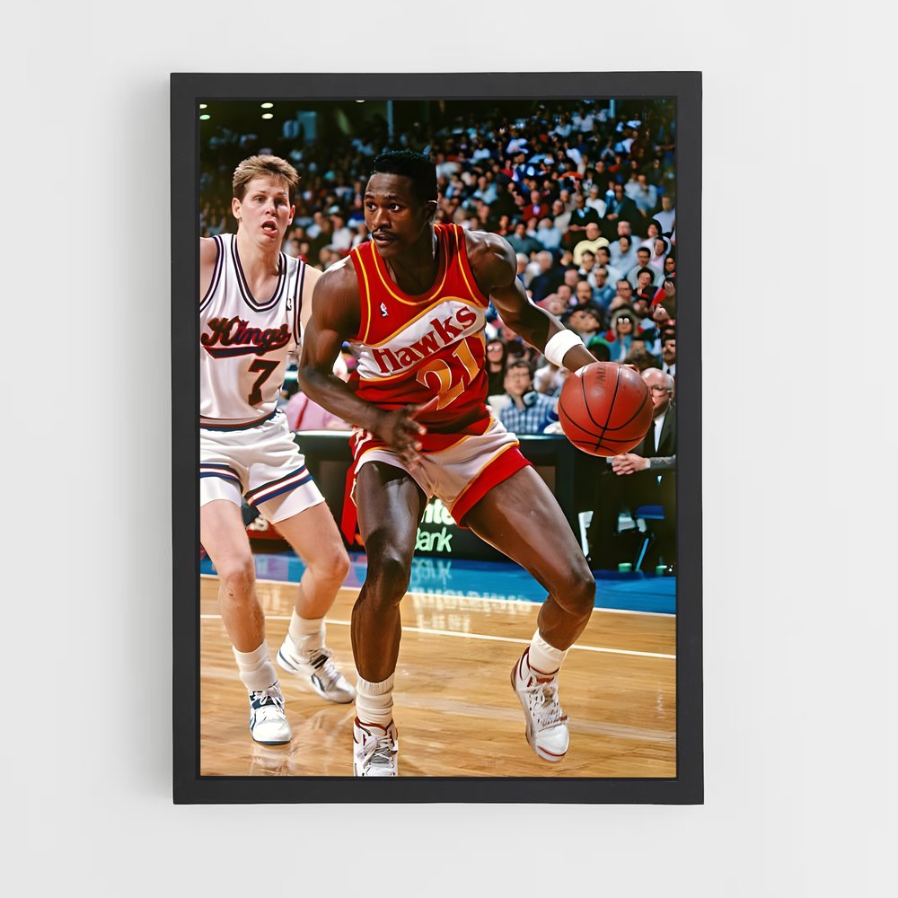 Poster Dominique de wilkins – affiche Basketball (vue 2)